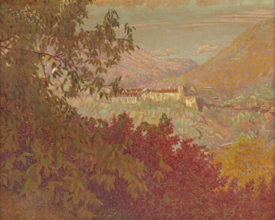 Modrý Kamen Castle, c 1925. The castle at Modrý Kamen ('Blue Rock'), in Slovakia was built in the