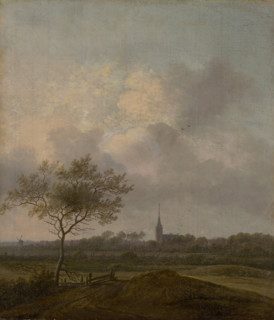 Landscape with church in Rijswijck, 1660.