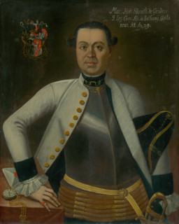 Portrait of Captain Marcus Horváth-Stancic, (Marek Horvath-Stansith), aged twenty-nine, c1763. Army