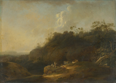 Landscape with shepherds, 1640-1650.