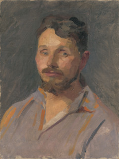 Portrait of Halász-Hradil, 1910-1920. Possibly a portrait of Slovak artist Elemír Halász-Hradil.