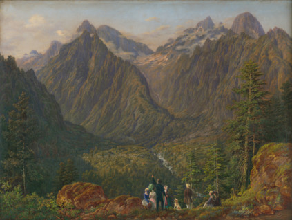 Landscape in the Tatras with figures, 1851.