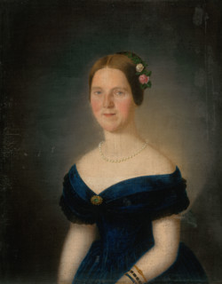 Portrait of Augusta Tibély, née Grossmann, around 1849.