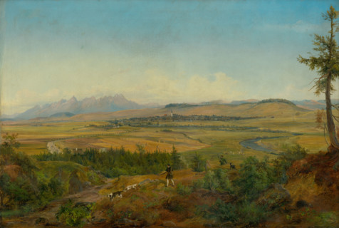 View of Spisská Nová Ves, 1860-1863. Town near the High Tatras in the Kosice Region of Slovakia.
