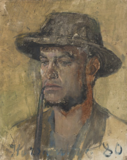 Sketch of a Head of a Smoking Young Man, 1880-1900.