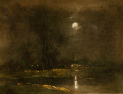 Evening Lakeside Landscape, 1885-1895.