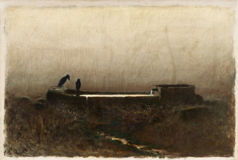 Watering Place with Ravens, 1878.