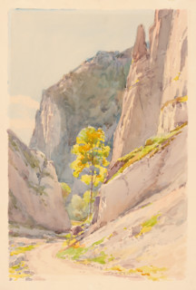 The road through the Zádielska valley, 1930-1932. Pass in the Slovak Karst mountain range in