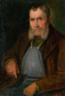 Portrait of Old Bratislava Vine-Dresser Schmidt-Hanzl, around 1900.