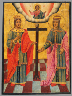 Constantine and Helena (icon), 1812-1818. Flavia Julia Helena was the mother of Constantine I, the