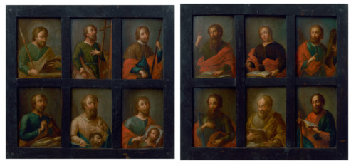 Twelve Apostles - Two Frames, 1750-1760.