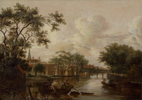 Town with River, 1680-1690.