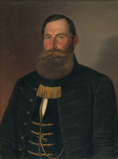 Portrait of a man with a beard and mustache, 1860-1865.