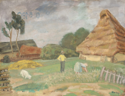 Village scene, 1930-1935.