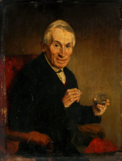 Portrait of a Gentleman with Tobacco Tin, around 1850.