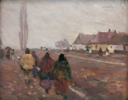 On the Road from the Michalovice Market, 1915.