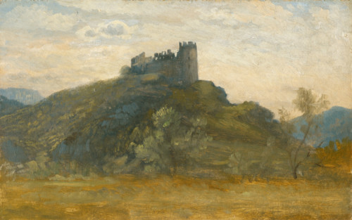 Ruins of Sásov Castle, 1880-1900. Medieval castle in Slovakia.