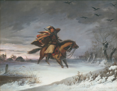Rider on horseback, 1878.