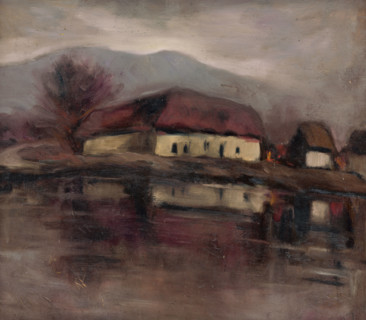 Sketch - landscape with a lake, 1932.