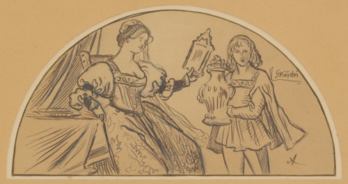 Allegory of glassmaking, 1900-1910.