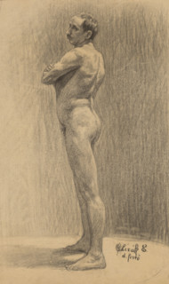 Study of a male nude, 1910-1920.