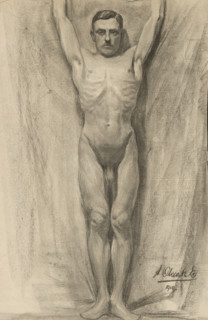 Study of a male nude, 1910-1920.