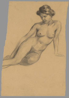 Study of a female nude, 1910-1920.