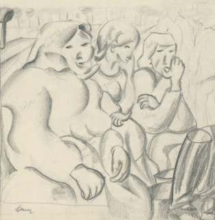 Study of three women, 1924-1928.