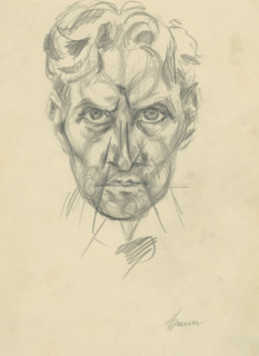 Study of a Man's Head en Face, 1922-1926.