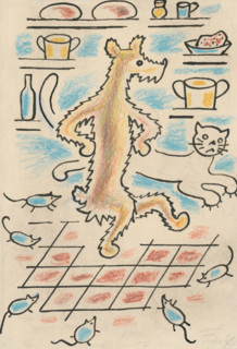 4. Talking about a dog and a cat, around 1928. Additional Info: Illustrations for the book - Josef