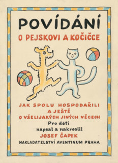 A story about a dog and a cat - cover, around 1928. Additional Info: Illustrations for the book -