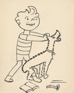 16. Talking about a dog and a cat, around 1928. Additional Info: Illustrations for the book - Josef