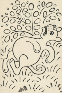 10. The Tale of the Dog and the Cat, around 1928. Additional Info: Illustrations for the book -