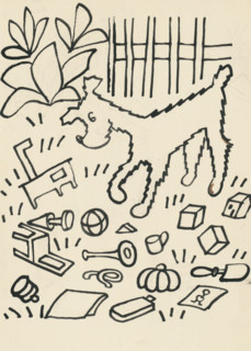 12. The Tale of the Dog and the Cat, around 1928. Additional Info: Illustrations for the book -