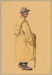Study of a peasant, around 1920.