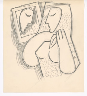 Woman with a mirror, 1938.