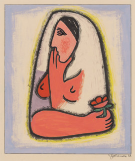 Woman with a flower, 1938.