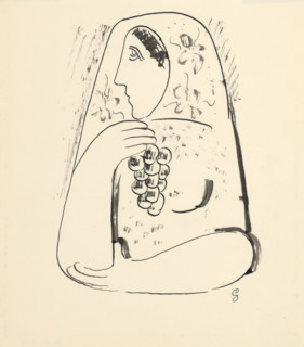 Woman with grapes, 1937-1938.