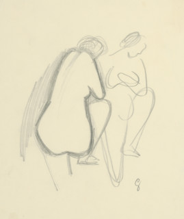 Two female nudes, 1936-1937.