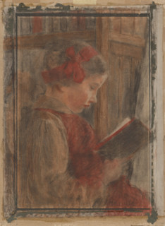 Girl with a book, 1905-1910.