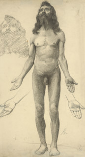 Nude man with a beard, 1910-1915.