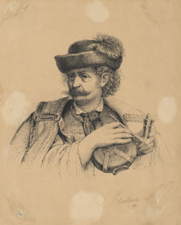 Shepherd with a waterskin, 1870.