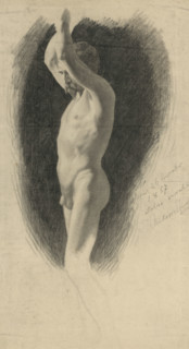 Nude with raised hands, 1857.