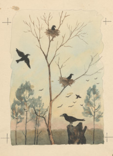 Crow, 1950-1953. Additional Info: Illustration for children's magazine Druzba, Bratislava 1950-53,