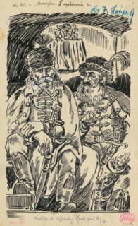 2.- Two Yeomen, 1936. Additional Info: Illustration for the book by J.Niznansky cachticka pani,
