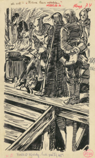 10.- The Execution, 1936. Additional Info: Illustration for the book cachticka pani by J.Niznansky,