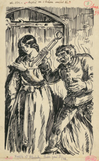 8.- Deva and Ficko, 1936. Additional Info: Illustration for the book cachticka pani by J.Niznansky,