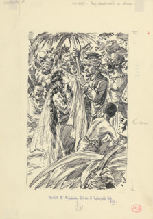 4.-Benovsky's fingers were trembling..., 1953. Additional Info: Illustration for the novel by J