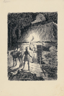 Night, 1928. Additional Info: Illustration for the novel by F.Urbanek Kysuc, Society of St.