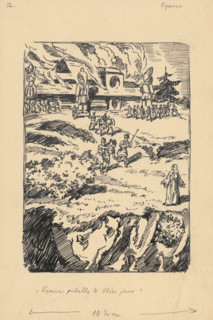 The Kysuca Runs to Vlcia Jama, 1928. Additional Info: Illustration for the novel by F.Urbanek